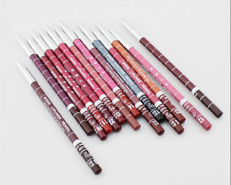 Tranh Lip Trắng Tuyết Lip Liner Bút Kẻ Mắt Màu Tinh Chế Lip Liner Kem Không Thấm Nước Khỏa Thân Màu 12 	son hình cây bút chì	