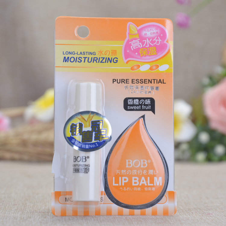 BOB dưỡng ẩm không màu dưỡng môi Nam lady sinh viên dưỡng ẩm giữ ẩm mà không dưỡng môi không màu cho phụ nữ - Son môi son ink màu đỏ cam