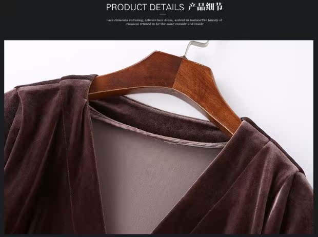 Tongen 2017 phụ nữ mới tính khí v-cổ eo slim dài áo gió da hồng vàng nhung ăn mặc chân váy công sở