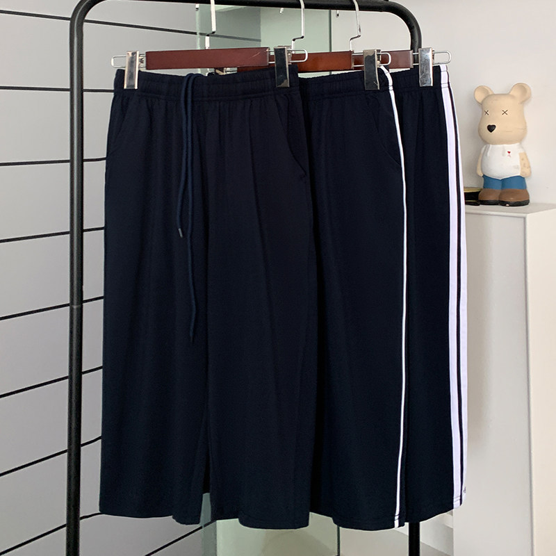 Navy Blue Sports Shorts for Men and Women, Summer Thin School Uniform Pants, Dark Blue, Suitable for Middle and High School Students, Three-Quarter Length Navy Blue Sports Shorts for Men and Women, Summer Thin School Uniform Pants, Dark Blue, Suitable for Middle and High School Students, Three-Quarter Length