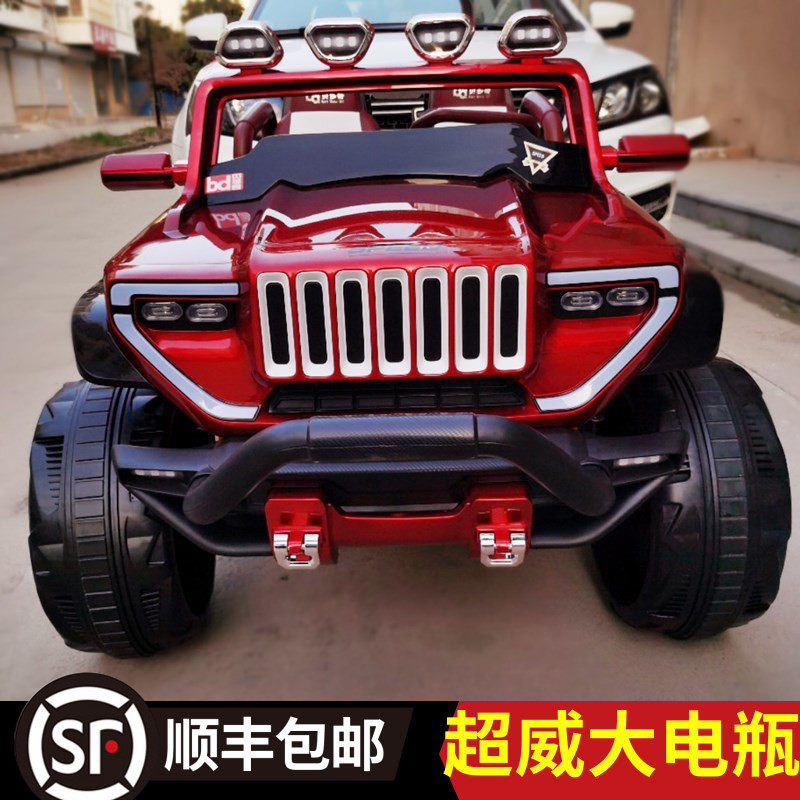 Children's electric car double seatable 4 four-wheeled off-road vehicle baby remote control toy car boy oversized stroller