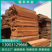 Anticorrosive wood square column log Indonesia African pineapple grid anticorrosive wood floor Solid wood Outdoor courtyard plank road square wood
