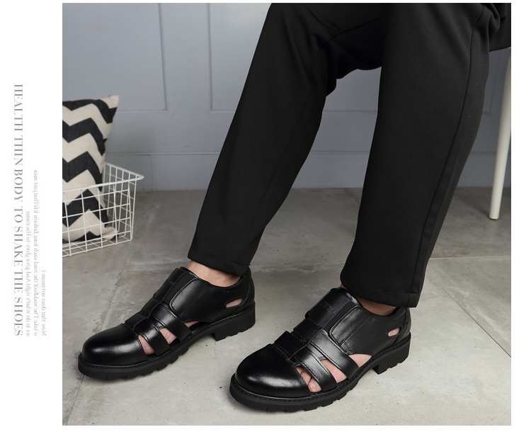 Thương hiệu giày nam 49 thêm cỡ lớn 48 giày nam 45 dép da mùa hè rỗng da 46 giày bố 47 - Sandal dép sandal nam hàng hiệu