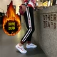 Ins siêu lửa chín quần mùa thu chữ màu kết hợp quần âu Hong Kong nữ đẹp trai sang trọng chân quần