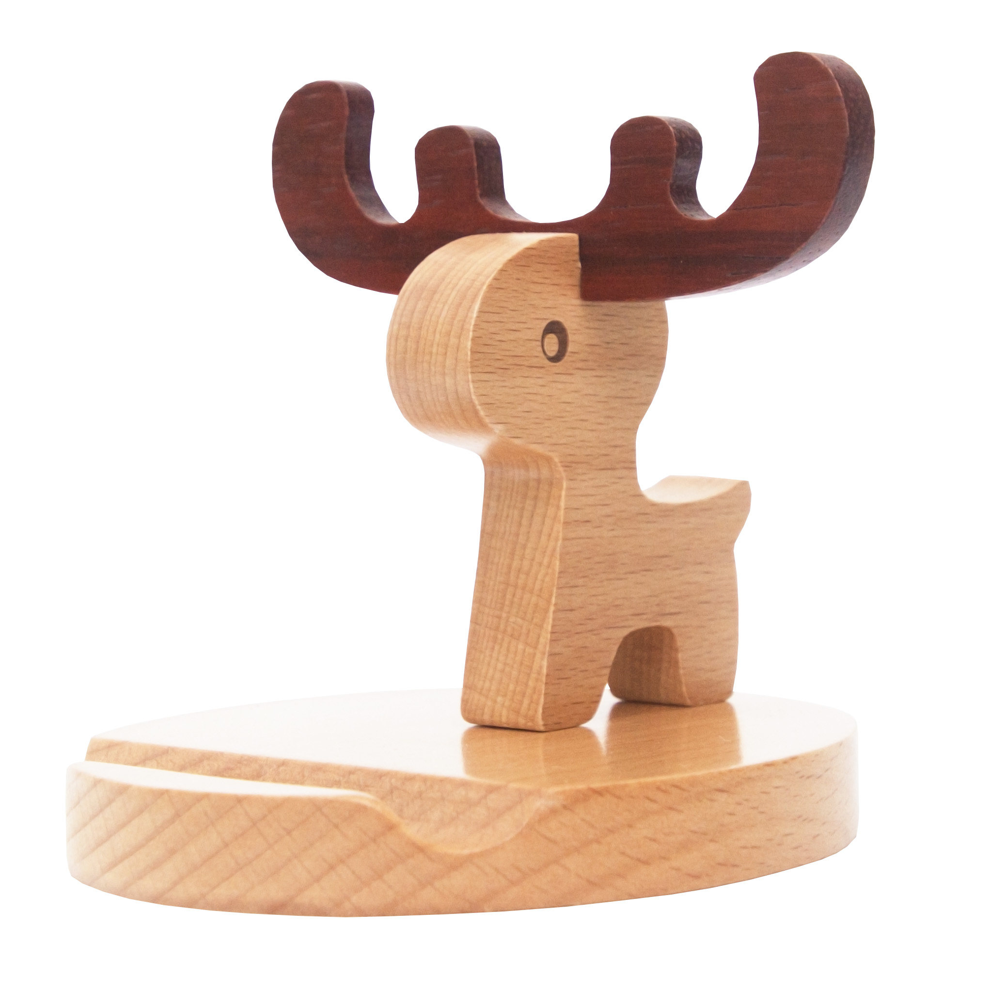 Desktop mobile phone rack wooden bedside tablet bracket Christmas creative company gift net red mobile phone rack LOGO customization