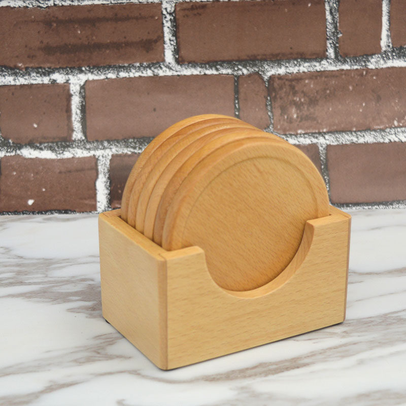 Wooden tea coaster insulation pad custom creative coffee hexagonal coaster water cup holder solid wood coaster non-slip coaster bowl mat