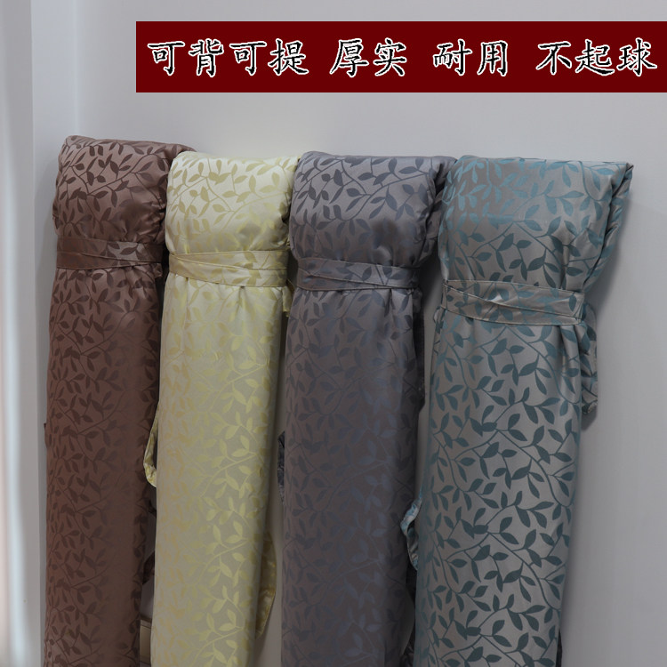 Silk guqin sac Thickened Guqin Harmonica Bag Portable Guqin Coat Willow Leaves Tribute satin bag with back and can be carried