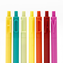 kaco letter pen single student creative personality cute color gel pen press pen can be customized LOGO