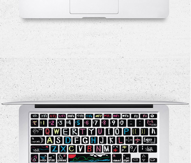 Bàn phím máy tính xách tay Apple Mac macbookair nút dán giấy pro 13 inch dán chìa khóa sáng tạo 13,3 inch 15 inch 11 inch phim cá tính 12 inch - Phụ kiện máy tính xách tay miếng dán màn hình laptop chống nhìn trộm