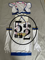 Special photo giga movie heroine stretch lycra spliced ​​tights cos performance costume without cape