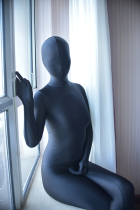 zentai clothing brand new black super silky elastic tights one-piece all-inclusive gymnastics clothing stage performance cos clothing