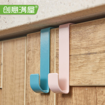 Door back adhesive hook cabinet adhesive hook cabinet door load-bearing creative strong seamless door adhesive hook non-perforated kitchen adhesive hook