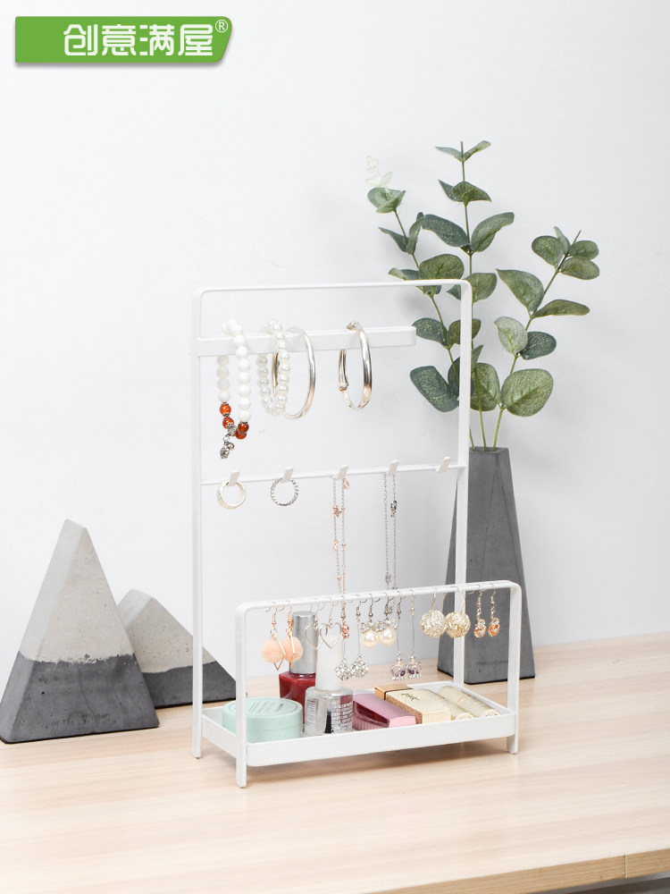 Desktop jewelry rack earring rack display rack Household storage ring necklace jewelry pack jewelry box Ear needle rack