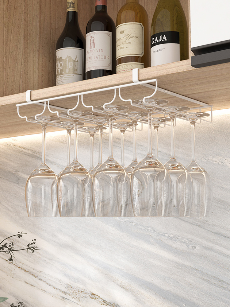 Goblet rack upside down Household hanging personality creative hanging modern simple nail-free wine glass rack upside down