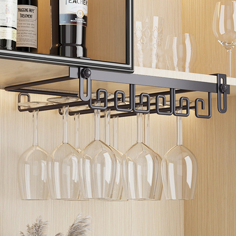 高級赤ワイングラスラック吊り下げゴブレットラック逆パンチフリーシャンパングラスホームワインキャビネットライト高級収納ラック