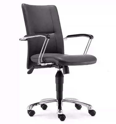 Hongqiao handrail bow office chair staff chair computer chair black chair home steel foot breathable fixed chair swivel chair