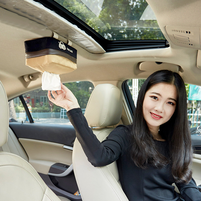 Car Tissue Box On-board Extractable Toilet Paper Cover Chair Back Hanging Car Visor Paper Towel Wrap Box Armrest Box Creative Supplies