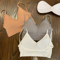 Beauty back bra Breasted Underwear women feel large U type Lulu back No steel ring Covered Bra Outside Wearing Harness Vest