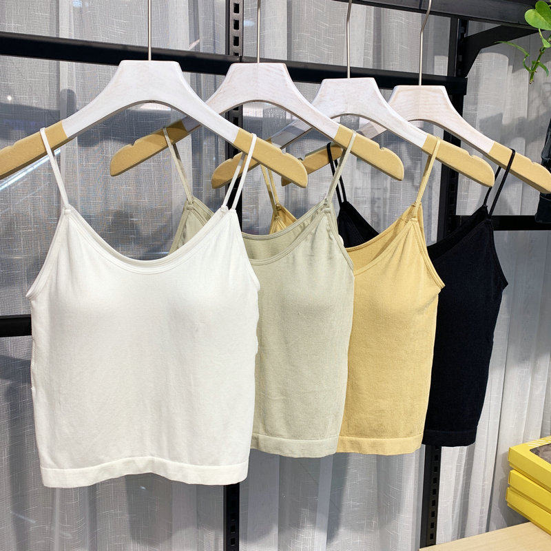 Hanging vest female network red blast beauty backpack integrated latex pad breast free chest plastered underwear