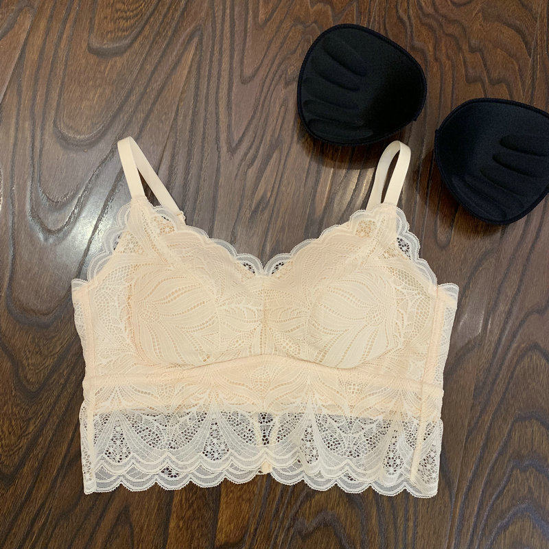 Lingerie Girl small breasts Gathered Sexy Lace Harness Bra Closeted Breast No Steel Ring Anti-Saggy Comfort Beauty Back Bra
