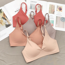 No Marks no steel ring Jelly Strips Latex Lingerie Women Gather Sleep Bra Thin sexy meback smear Breasted Bra