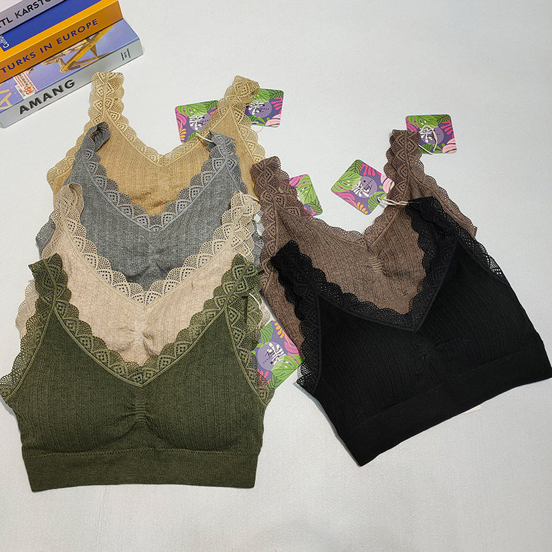 Maple Euphine 2020 Beauty Back Sexy Lace Poly Wrap Wrap Chest Woman Cotton Thread Vest Style No Steel Ring Underwear Smears