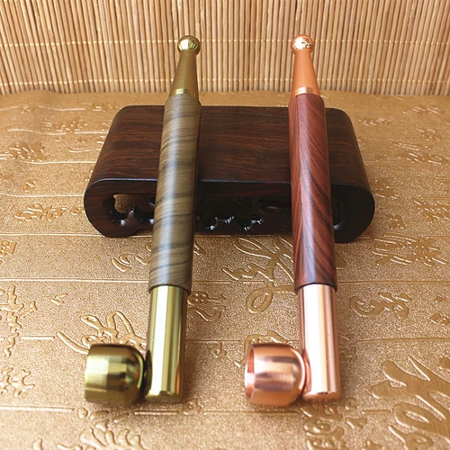 Металлическая портативная курительная трубка, медный старомодный мундштук, алюминиевый сплав