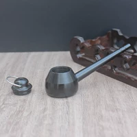 Черный металлический заварочный чайник