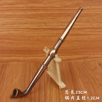 Длинная медная курительная трубка