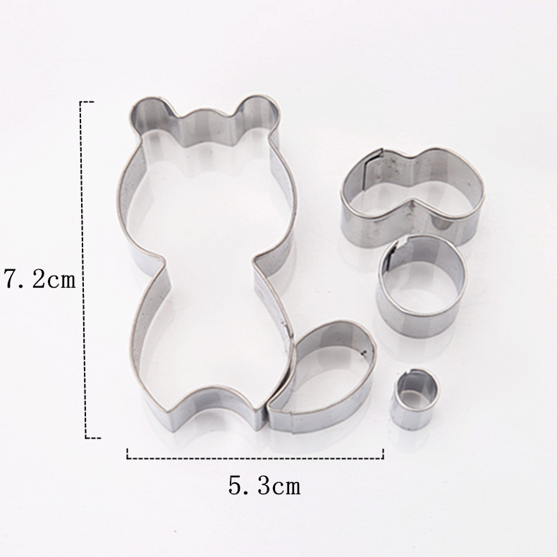 Sự kết hợp của 3D kết hợp thép không gỉ bánh quy khuôn phim hoạt hình chim cánh cụt con gà con phim hoạt hình cắt sọ chết DIY nướng - Tự làm khuôn nướng các loại khuôn làm bánh