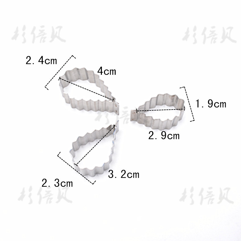 Thép không gỉ hoa hồng lá nhỏ lá răng dài lá hoa mẫu đơn hoa hồng thường được sử dụng khuôn fondant - Tự làm khuôn nướng khuôn làm nến