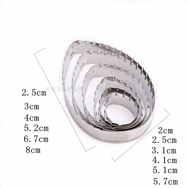 Thép không gỉ hoa hồng lá nhỏ lá răng dài lá hoa mẫu đơn hoa hồng thường được sử dụng khuôn fondant - Tự làm khuôn nướng khuôn làm nến