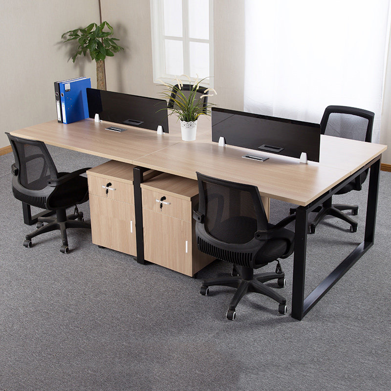 Four-desk staff desk chair 4 people with four staff, desk staff, 4-person desk chair