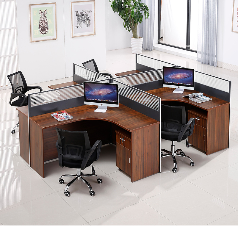 Creative staff desk 4 6-seat table and chair combination screen computer desk partition workstation card seat furniture