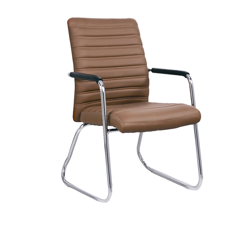 Chair Chair Office Chair Staff Office Computer Chair Reception Chair Bow Type Seat Steel Frame Leather Chair Meeting Chairs