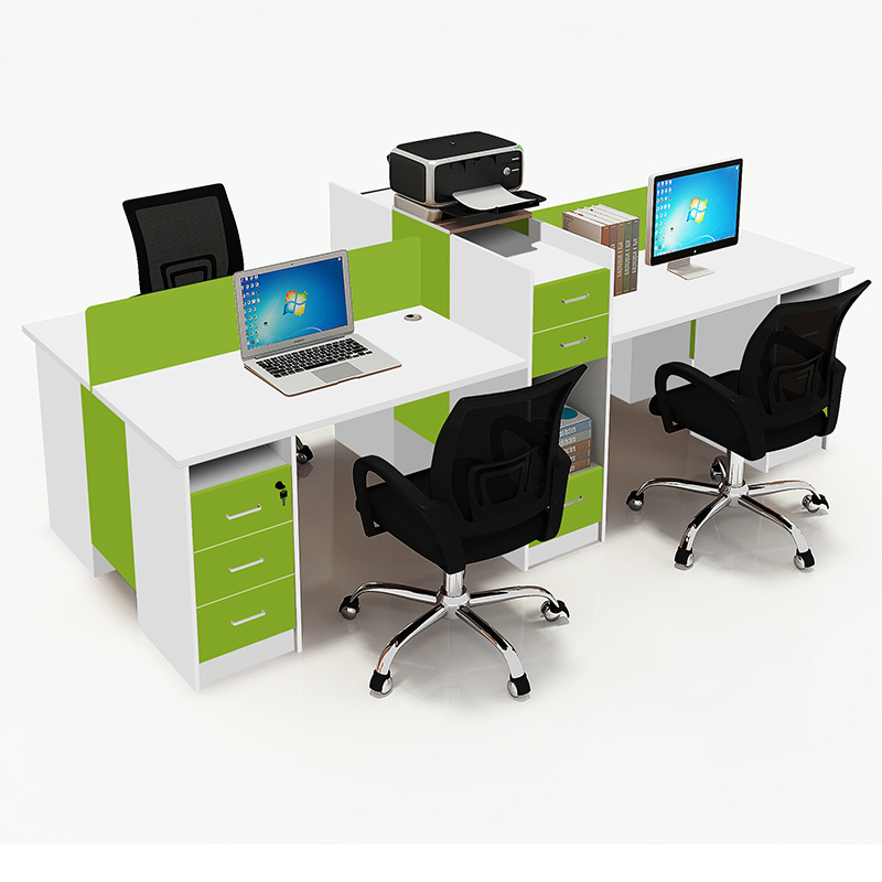 Desk staff computer desk and chair combination simple modern single and double staff card seat 46-bit screen partition