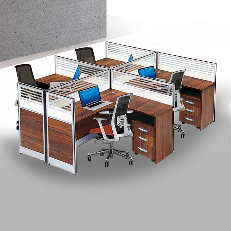 For the Feather Minimalist Modern Screen Desk Chair Partition 4 People's position Employee table 6 Working position Composition Staff position