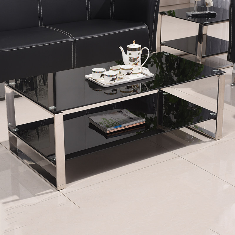 Office coffee table simple modern office business reception coffee table leather