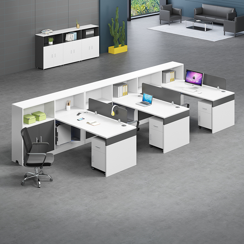 Office desk 4 6-person screen partition partition office desk and chair combination staff computer desk financial table staff table