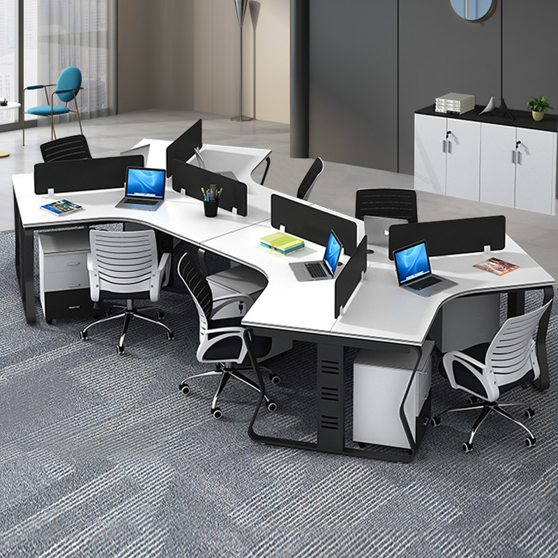 Office desk and chair combination 3 6 people simple modern screen deck staff office desk staff furniture