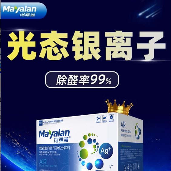 Maya Blue Silver Ion Photocatalyst Formaldehyde Remover New Home Household Powerful Odor Absorbing Purifier