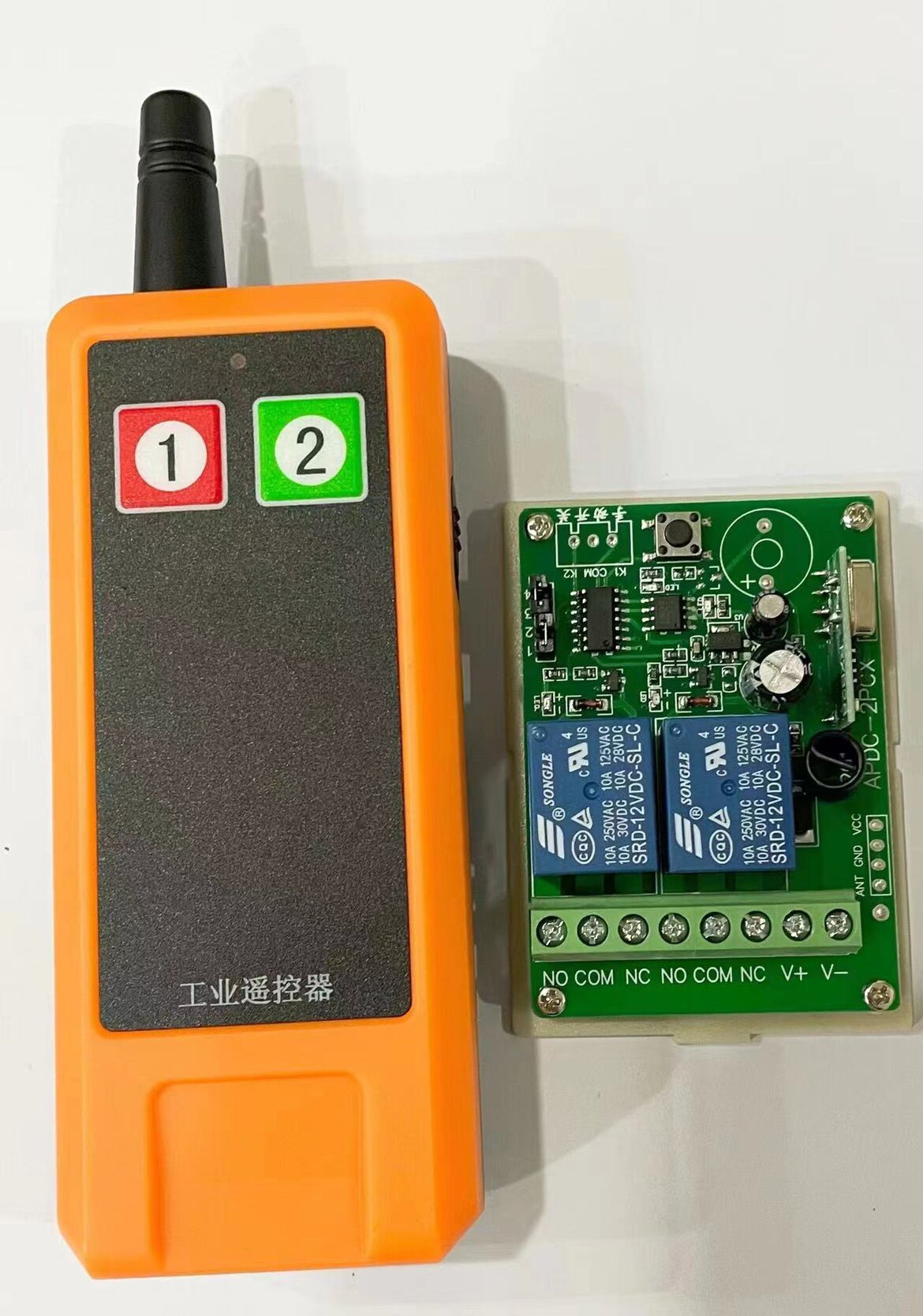 多款工业2键配大功率继电器12V24V220V380V电箱电柜无线遥控开关