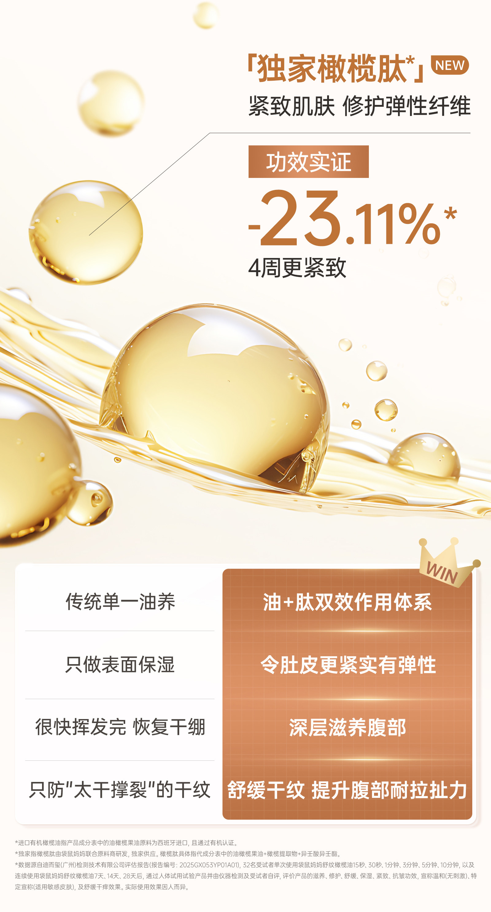 袋鼠妈妈橄榄油小金瓶妊纹路娠纹油按摩专用羊脂膏备孕舒纹路敏肌 — 17