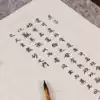 Anhui four feet folio half-raw and half-cooked Vertical stripe grid Champion paper roll Rice paper Brush Small Kai running script calligraphy label wholesale