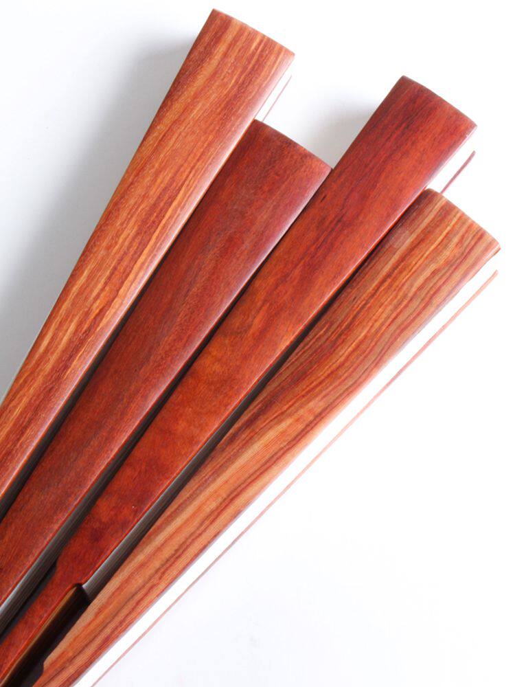 Chinese style blank bamboo fan paper fan Mahogany ebony chicken wing folding fan Rice paper folding fan Calligraphy and painting Chinese painting calligraphy fan