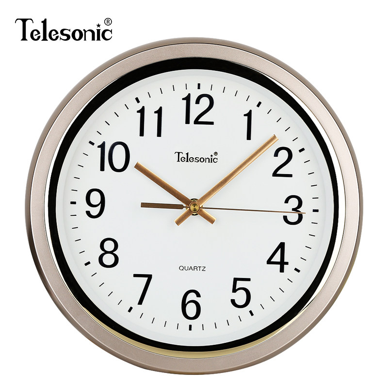 TELESONIC days Uranus fashion minimalist clock creative living room bedroom dining room hanging table muted quartz wall clock