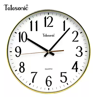 TELESONIC Uranus 14 INCH SILENT WALL CLOCK LIVING ROOM modern simple QUARTZ CLOCK watch clear WALL-mounted WATCH