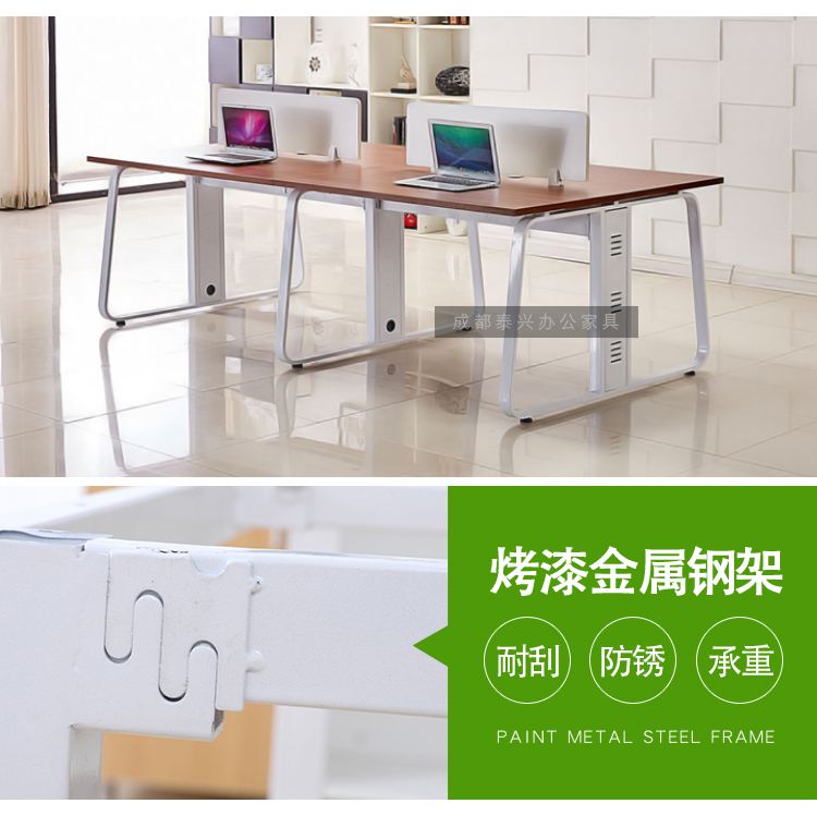 Nhân viên nội thất văn phòng đơn giản ghế văn phòng đôi kết hợp màn hình phân vùng vị trí làm việc thẻ tủ hồ sơ gỗ tự nhiên