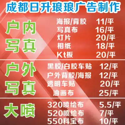 Risheng Langlang advertising production KT board door display rack PP adhesive poster high-definition inkjet photo adhesive poster