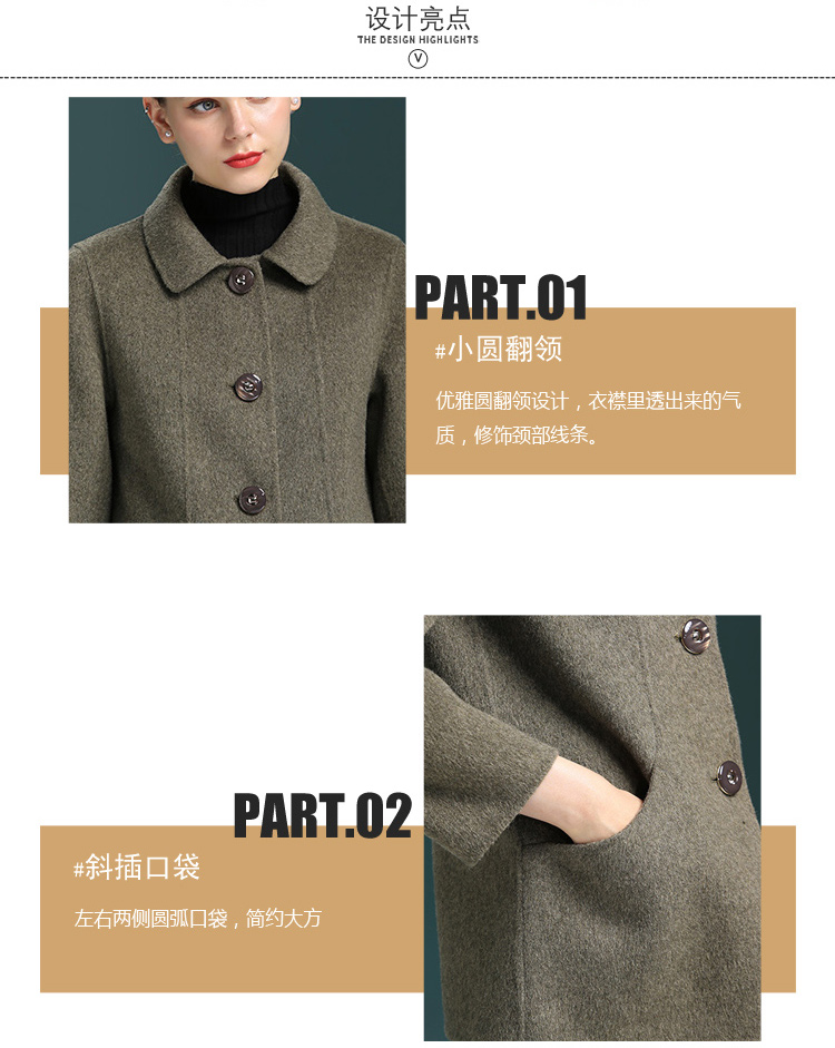 Áo len nữ mùa đông hai mặt cashmere cộng với phân bón XL áo khoác len dày cho mẹ áo len cardigan